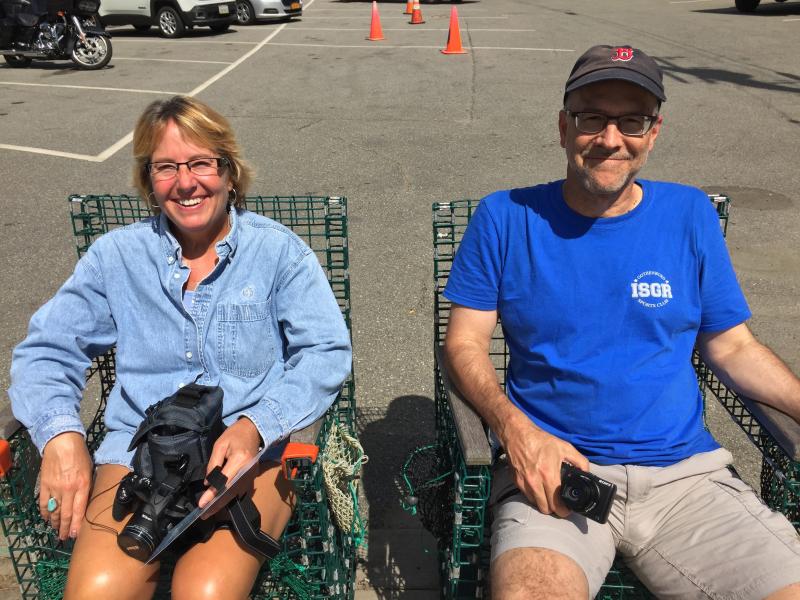 Robin Seward, from Saco, and Jim Thompson, from Sweden. SUZI THAYER/Boothbay Register