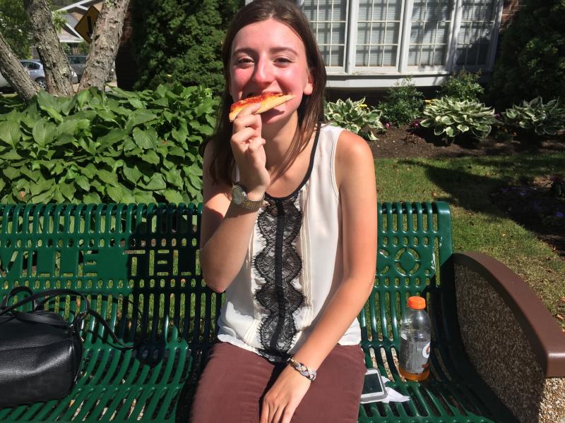Chelsea Guida, from Parsippany, New Jersey, is here working at the Village Store for the summer. SUZI THAYER/Boothbay Register