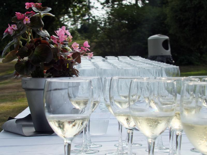 Wine flowed throughout the evening of the Taste for Place event on July 21.SUZI THAYER/Boothbay Register
