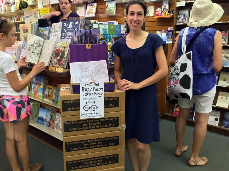 Boothbay Harbor Memorial Library's youth services librarian, Desiree Scorcia, will be the guest speaker at the new Harry Potter book release party at Sherman’s Books and Stationery. SUZI THAYER/Boothbay Register