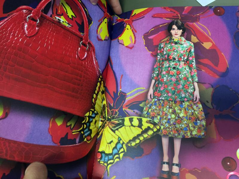 This centerfold in a high-quality Marc Jacobs catalog printed by Prints Charming Printers looks three-dimensional. It’s not.