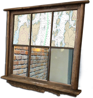 This Bay Board mirror was created by Boothbay Harbor craftsman Steve Lorrain. Courtesy photo