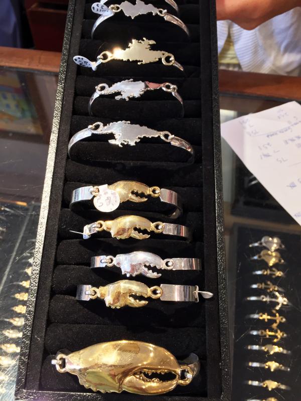 Some of the variety of bracelets at A Silver Lining. SUZI THAYER/Boothbay Register
