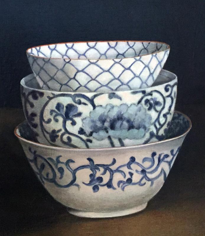 Still life of three bowls by Thomas Cramer
