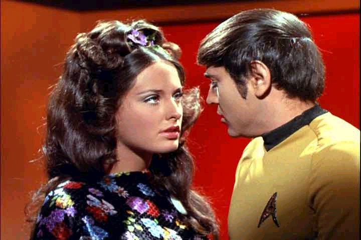 Actress Mary-Linda Rapelye as Irina Galilulin during her guest appearance on Star Trek with Mr. Chekov. Courtesy photo