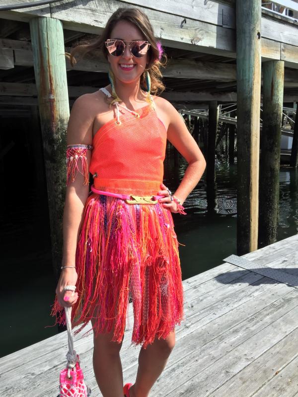 Chelsea Combrink took the Judges Award for her Drift on Island design. SUZI THAYER/Boothbay Register