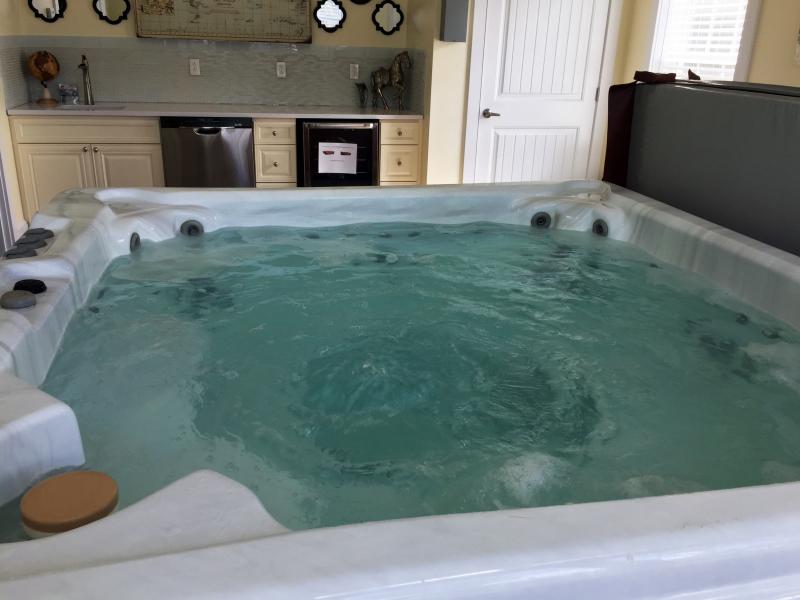 The Jacuzzi at the Sweetheart/Bridal Cottage at Sheepscot Harbour Village & Resort. SUZI THAYER/Boothbay Register
