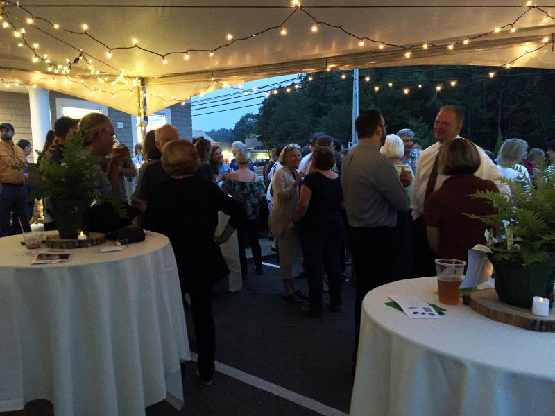 Ryan Leighton spoke about his film at the opening night of “Walking Home” in Boothbay Harbor. SUZI THAYER/Boothbay Register