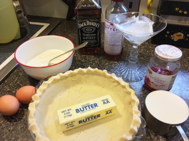 The fixins for butter pie and a manhattan. SUZI THAYER/Boothbay Register