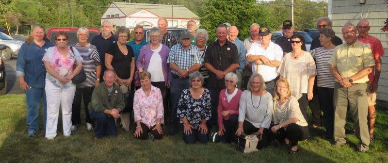 Attending the Boothbay Region High School class of 1966 reunion on Sept. 17 are, from left, front row: Joe Burke, Gladys Blackman Beane, Billie Howard-Goldsmith, Sally Perkins, Becky Roberts Traquair, Sheila Giles Thomas; second row: Rozy Rose, Ethel Gosselin Leeman, Teresa Watson Shaw, Betsy Reed Clifford, Arthur Carter, Connie Williams Reed, Gary Lewis, David Morse, Nancy Barter Brown, Sharon Reinecke Gaecklein, Billy Sherman, third/fourth row: Barbara Tibbetts Blanchard; Win Farmer; Glenn Cunningham, Peter York, Larry Gray, Phil Roberts, Jerry Dolloff, Peter Hall, Donn Page, George Blackman, Barry Sherman and Ken Gaecklein. Not pictured are Edward Sprague, Linda Sprague Brewer, Anna Morton, Wayne Brewer, Robert Watts and Dennis Blackman. Courtesy photo