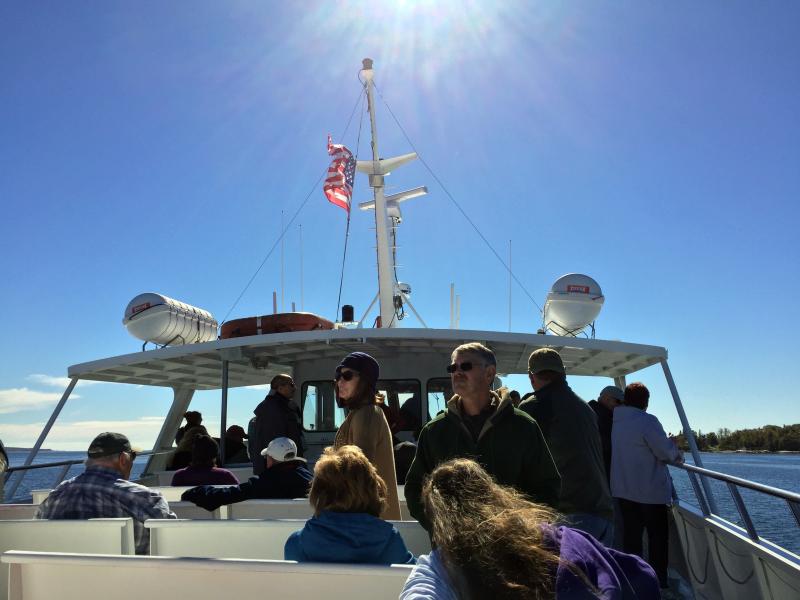 The Harbor Princess heads out to sea with passengers looking for whales. SUZI THAYER/Boothbay Register