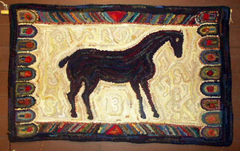 Hand-hooked rug by Susie Stephenson. Courtesy of Lucia Droby