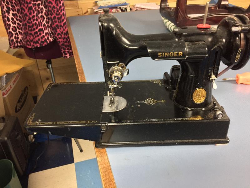 Mattie Welch’s first Singer sewing machine. SUZI THAYER/Boothbay Register