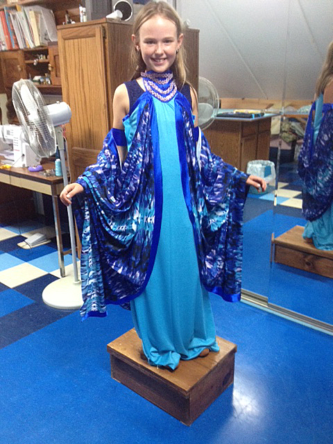 Welch’s grandniece in a costume made by her great aunt. Courtesy of Mattie Welch