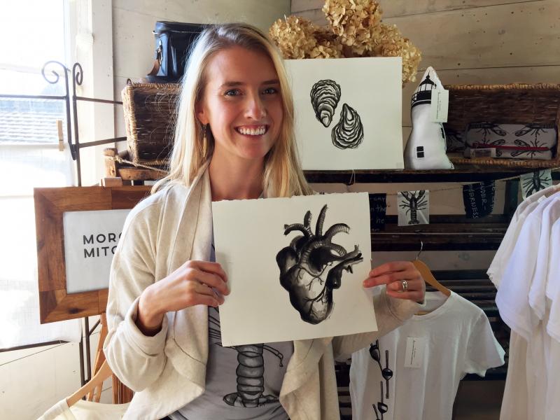 Morgan Mitchell holds her heart in her hands. SUZI THAYER/Boothbay Register