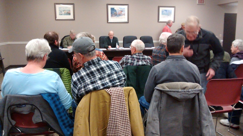 Supporters of the land trust’s application filled the Boothbay Harbor meeting room at the planning board meeting on Wednesday, Dec. 14. MORGAN CALLAN ROGERS/Boothbay Register