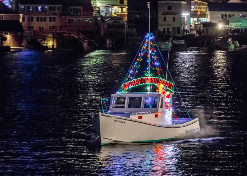 The lighted boat parade. Courtesy of Michael Leonard