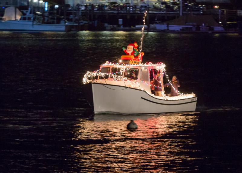 The lighted boat parade. Courtesy of Michael Leonard