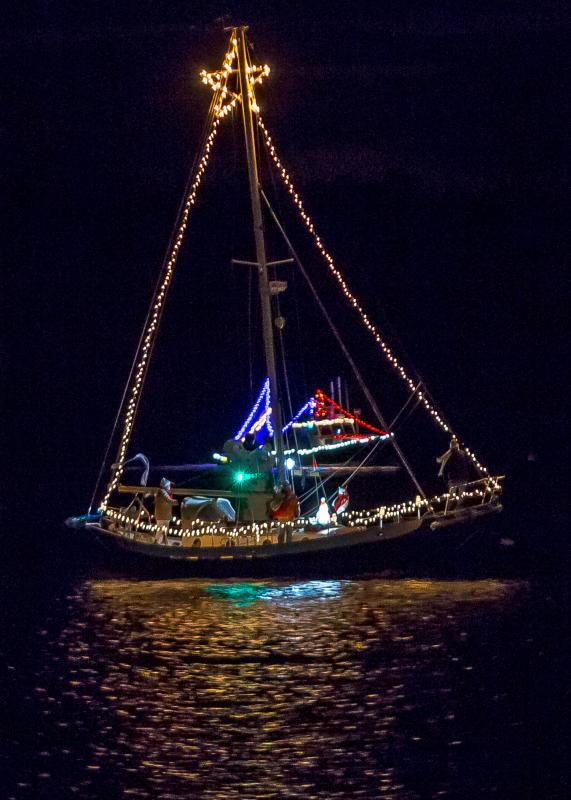The lighted boat parade. Courtesy of Michael Leonard