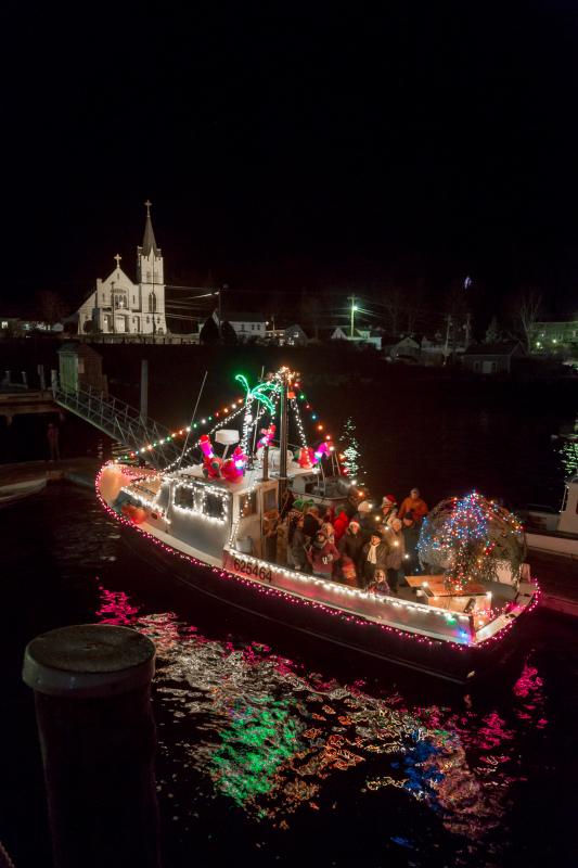 The lighted boat parade. Courtesy of Michael Leonard