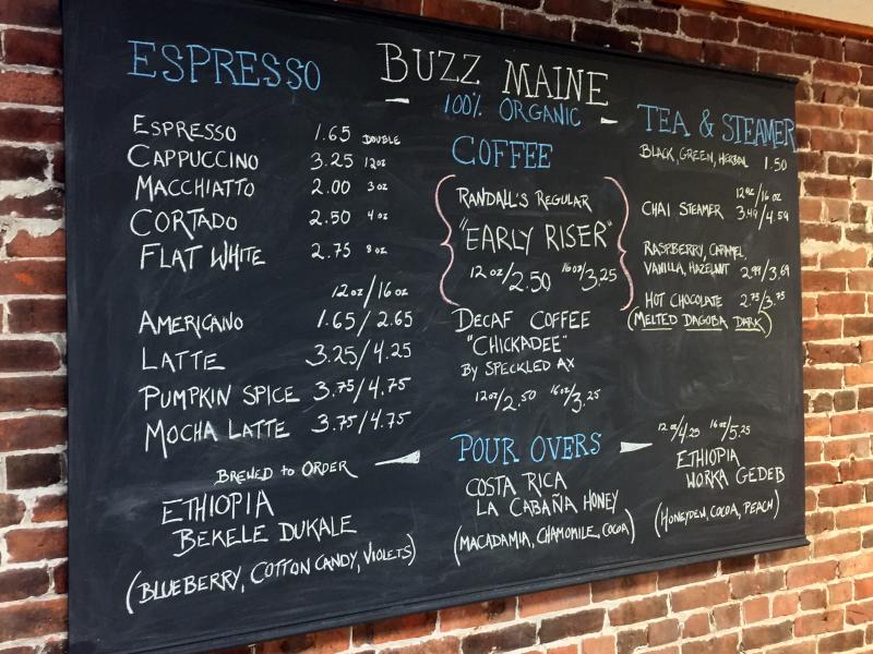 All coffee drinks are 100 percent organic at BUZZ MAINE. SUZI THAYER/Boothbay Register