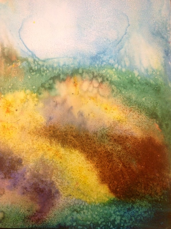 “Landscape” by a Creative Expressions art student at Mobius in the River Arts show. Courtesy of Linda Morkeski Landscape