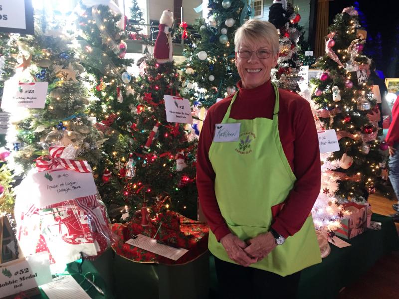 Boothbay Region Garden Club Chairman Kathleen Marty at the Festival of Trees. SUZI THAYER/Boothbay Register
