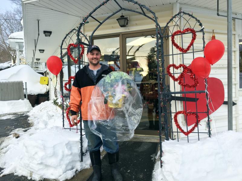 Weston Alley says Happy Valentine’s Day to Jasmine. SUZI THAYER/Boothbay Register