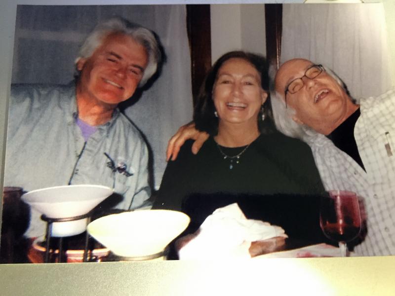 Tom Witt, me, and Tom’s brother, Dan, a few years ago on Tom’s birthday dinner at my house. SUZI THAYER/Boothbay Register