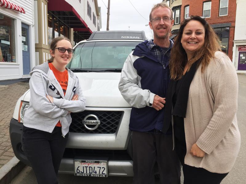 Mark and Jaden Welsh drove from San Diego California to meet up with their wife/mother, Patty Sterling-Welsh, who flew, earlier in the week. SUZI THAYER/Boothbay Register