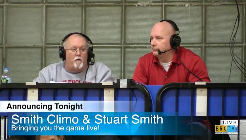 Smith Climo, left, and Stuart Smith, sports announcers for Channel 7. Courtesy of Cody Mitchell