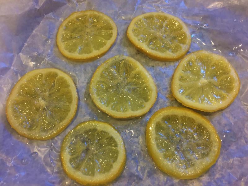 Candied lemon slices were easy, fun and wicked pretty. SUZI THAYER/Boothbay Register