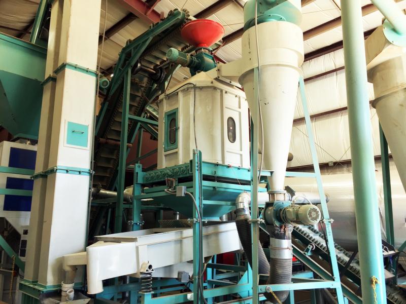 One of the wood pellet manufacturing machines from China. SUZI THAYER/Boothbay Register