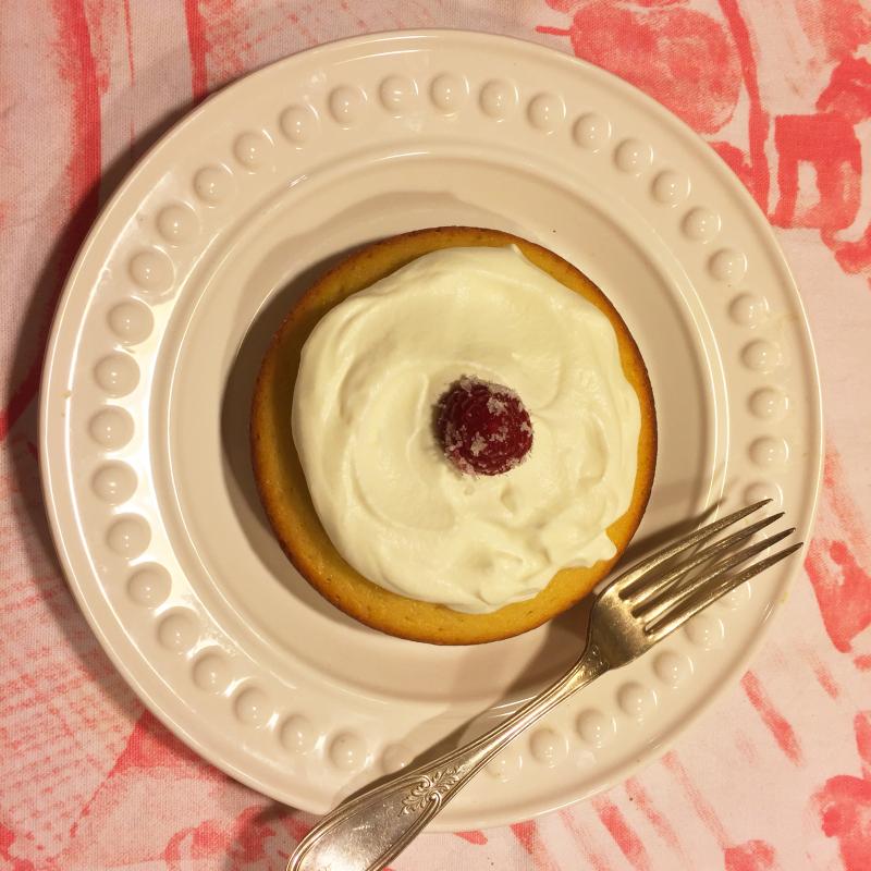 A mini tester lemon cake. It was wicked good, too. SUZI THAYER/Boothbay Register