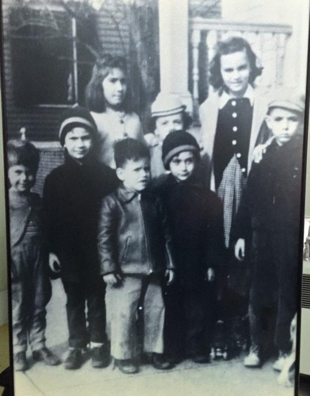 Friends and relatives of Jeff Savastano on Federal Hill in Providence in the late ’40s. Savastano is on the right. His sister, Alda, is behind him. Courtesy of Jeff Savastano