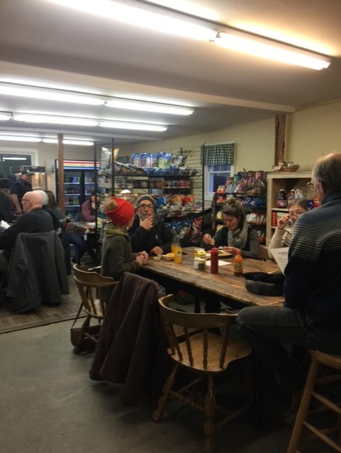 Folks enjoying the Mexican food March 11. LISA KRISTOFF/Boothbay Register