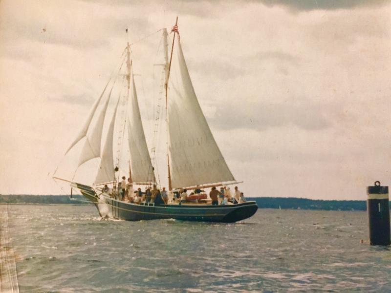 The Mary E under full sail. Courtesy of Lucinda (Morse) Witt