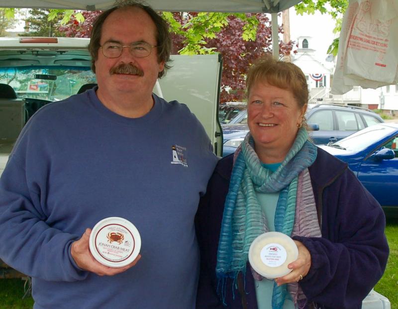 Tom and Tracy Penniman of Pemaquid Lobster and Seafood. ART MAYERS/Boothbay Register