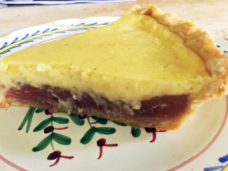 Rhubarb custard pie is utterly ridiculous! SUZI THAYER/Boothbay Register