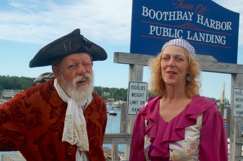 Capt. Crudbeard and Whip begin pirate invasion preparations. ART MAYERS/Boothbay Harbor
