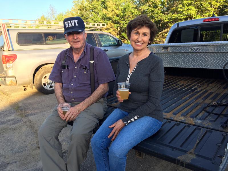 A happy couple relaxes during Jeep NIght at Newcastle CDJRV. SUZI THAYER/Boothbay Register