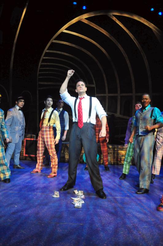 It’s worth the price of admission to hear Sky Masterson (Stephen Mark Lukas) belt out “Luck Be a Lady.” Courtesy of Maine State Music Theatre