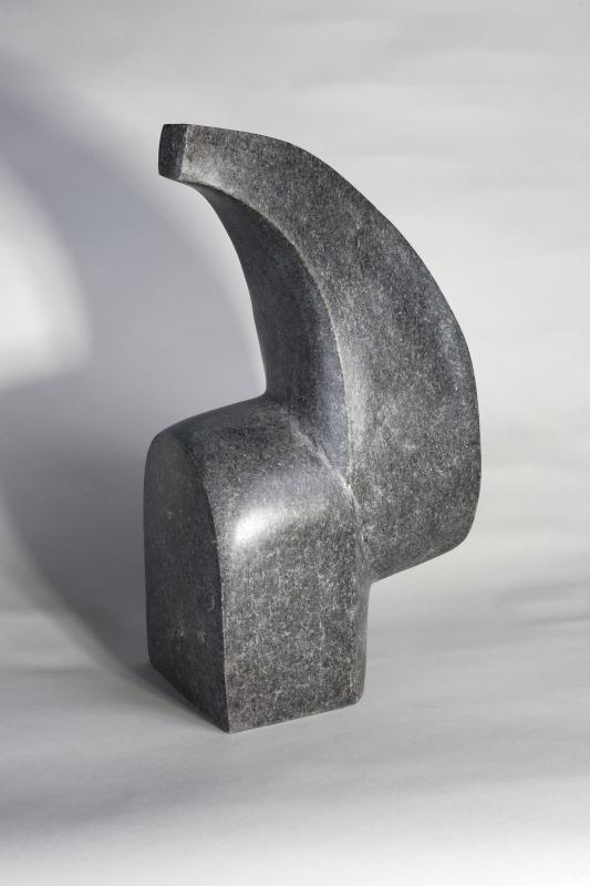 Two sculptures by the late Don Justin Meserve have been selected as prizes for a raffle during the Maine Coast Stone Symposium. They are TOUCAN (Chelmsford Granite) and HOOK FORM (Impala Granite), pictured here. Both are on view at the Museum where tickets can be purchased through Aug. 21. Courtesy photo