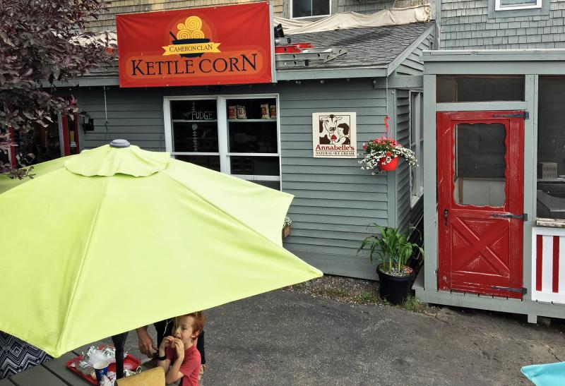 A view from Red’s Eats of Cameron Clan Kettle Corn in Wiscasset. SUZI THAYER/Boothbay Register