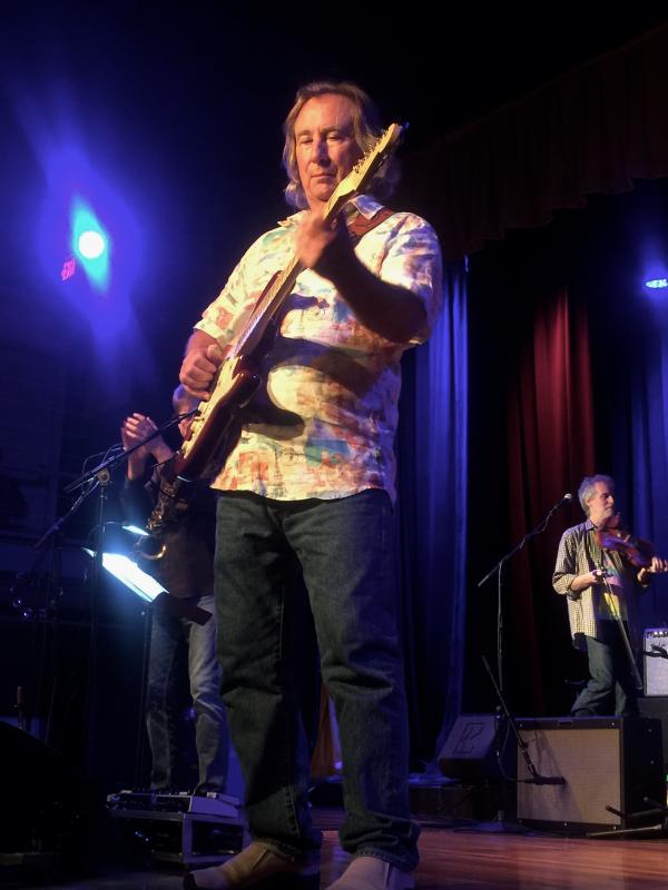 Jim Messina plays one of two Fender Stratocasters he brought for the concert. JOSEPH CHARPENTIER/Boothbay Register