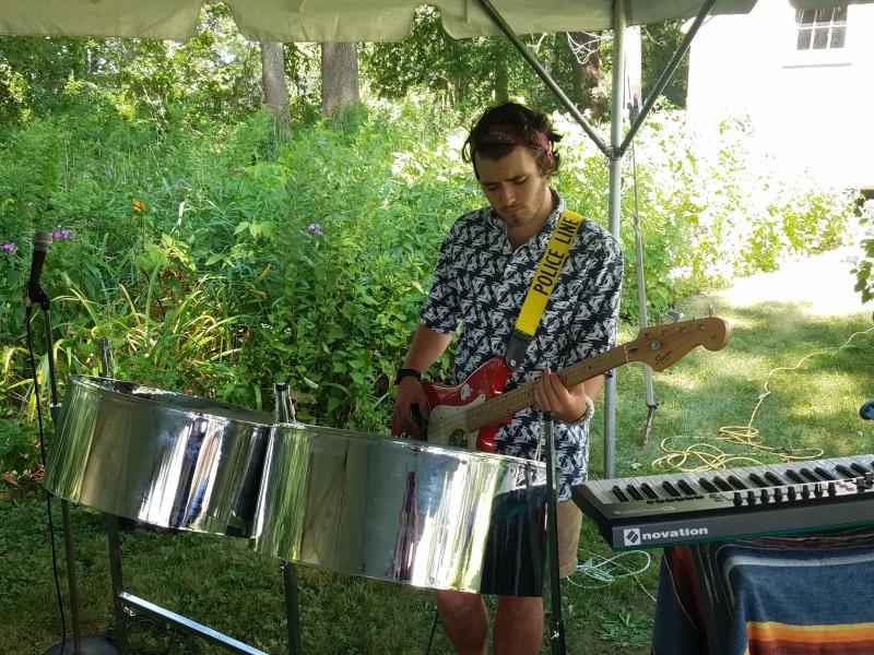Ben Betts, local musician, plays the guitar and steel drums. KATRINA RICKERMANN/Boothbay Register