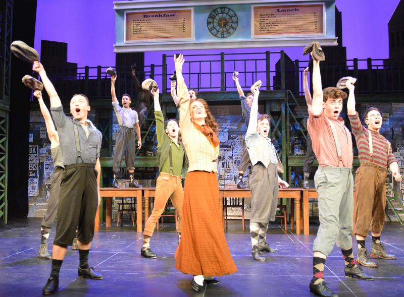 A scene from “Newsies” at Maine State Music Theatre. Courtesy of Roger S. Duncan