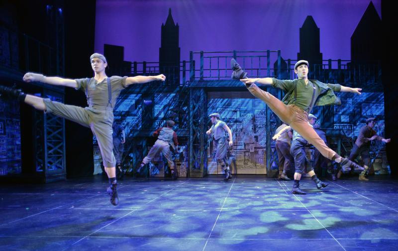A scene from “Newsies” at Maine State Music Theatre. Courtesy of Roger S. Duncan