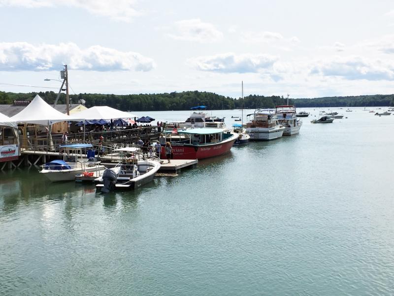 Passengers board the River Tripper for a cruise up the Damariscotta River. SUZI THAYER/Boothbay Register
