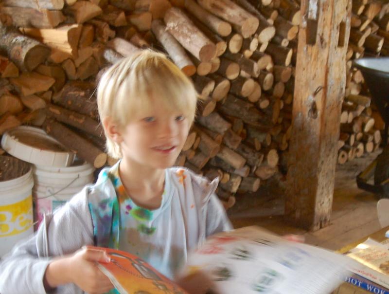 Henry Marvin of Queens, New York checks out a comic book. ART MAYERS/Wiscasset Newspaper